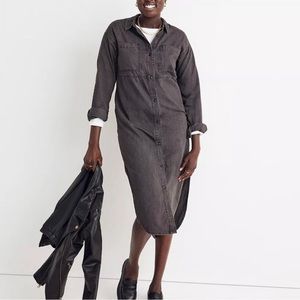 EUC Madewell Lunar wash denim midi shirt dress sz. XL